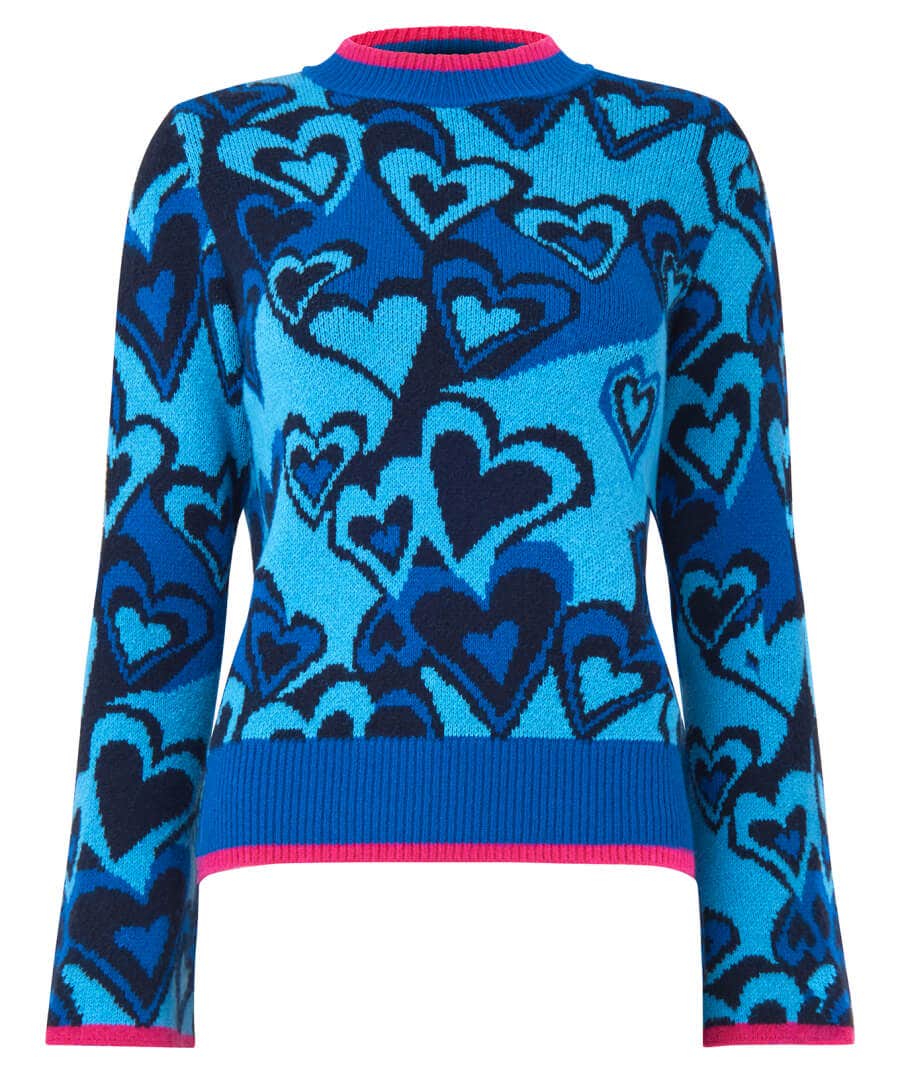 Shop Women's Collection | Cardigans & Coatigans | Top Picks | Top Picks Joe Browns All Heart Jumper Blue