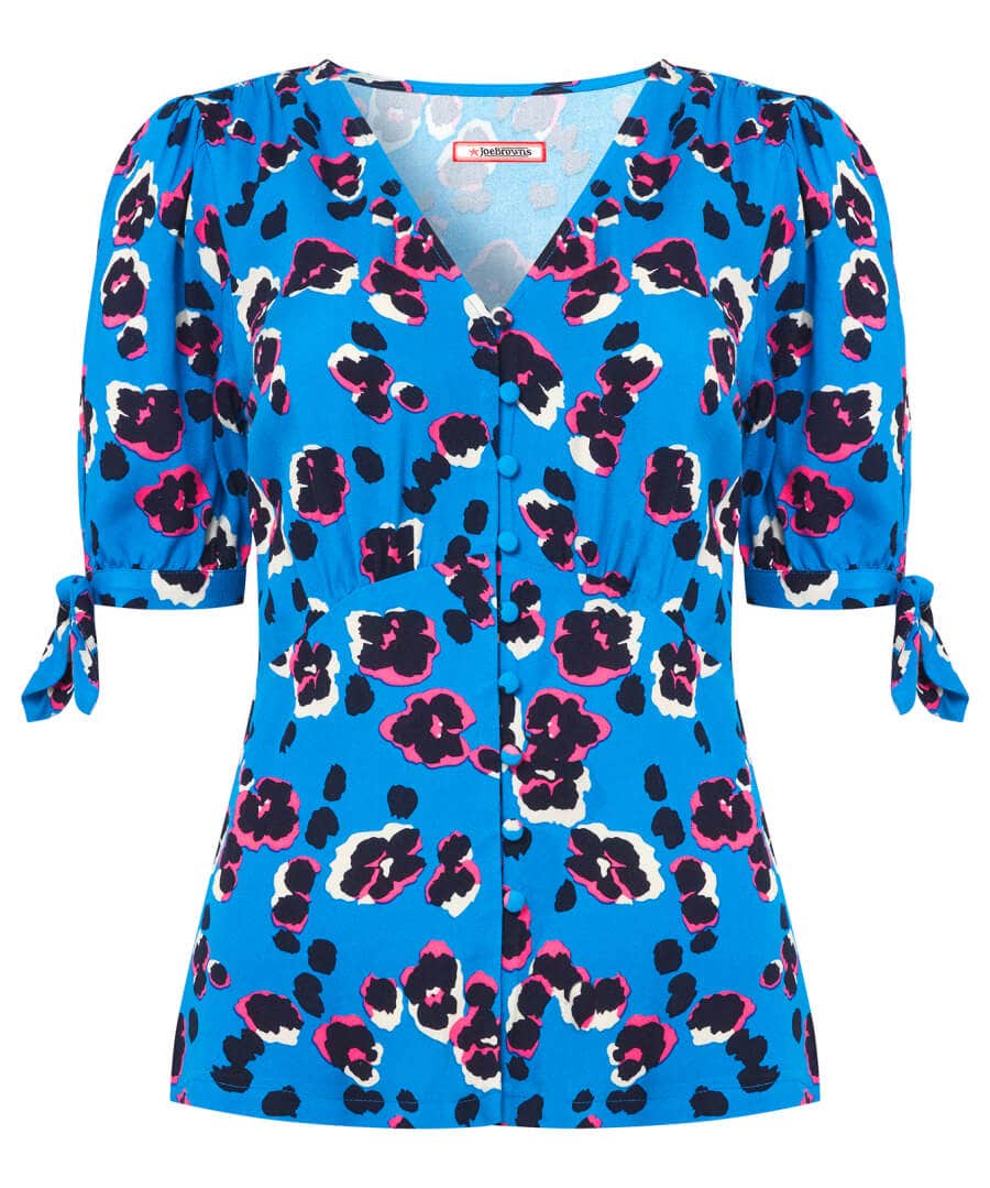 Sale Tops, Tunics & Blouses | Women's Joe Browns Alluring Animal Blouse Blue