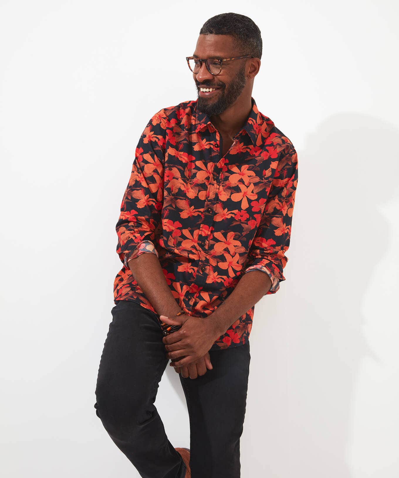 Shop Men's Collection | Funky Shirts | Shirts | Sale Shirts | Top Picks | Top Picks | Men，s | Men，s Joe Browns Autumn Floral Shirt Orange