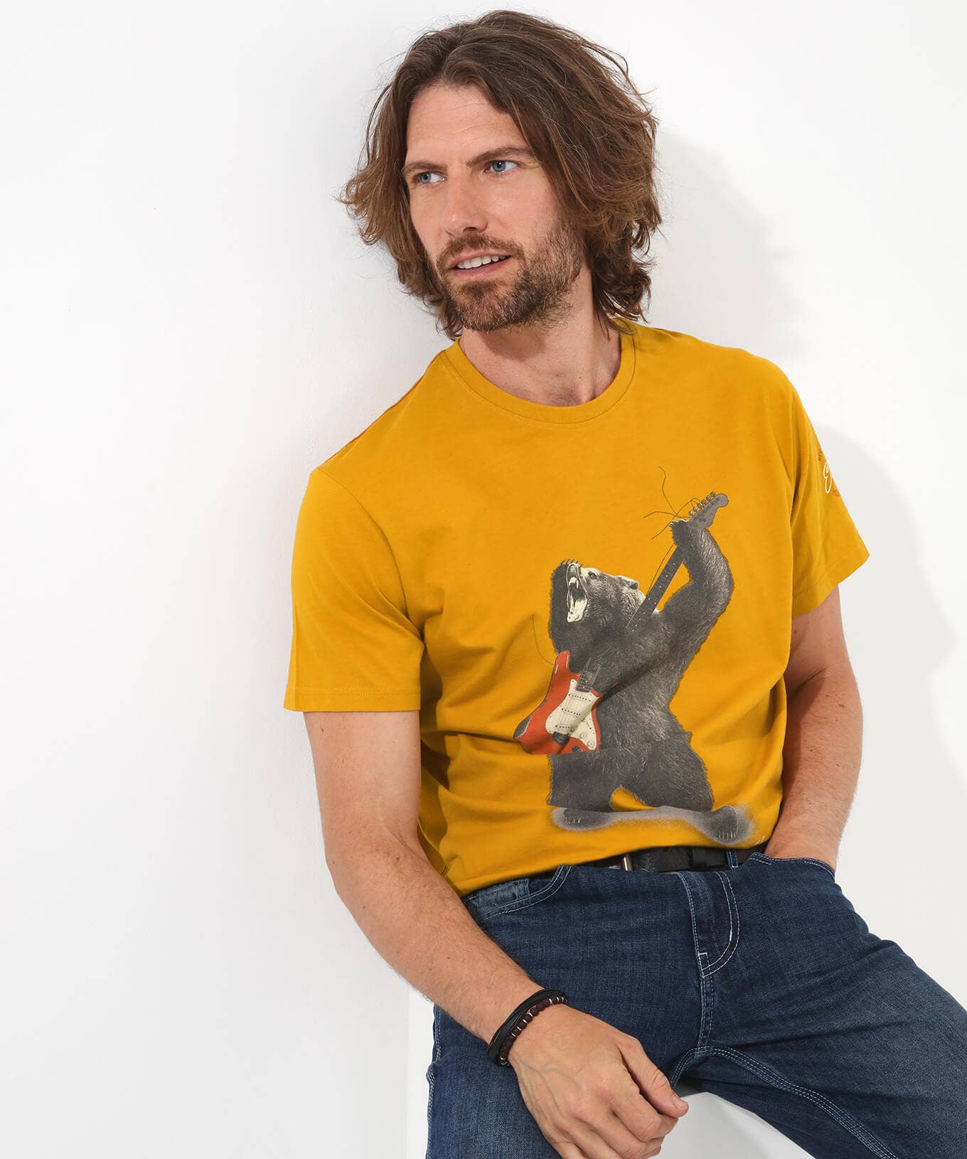 Shop Men's Collection | Graphic T-Shirts | Tops & T-Shirts | Sale Tops & T-Shirts | Top Picks | Top Picks | Men，s | Men，s Joe Browns Bear Rock Tee Gold