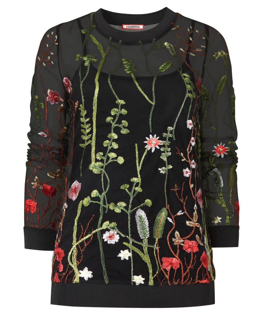 Tops, Tunics & Blouses | Sale Tops, Tunics & Blouses | Women's | Women's Joe Browns Beautiful Embroidered Top with Cami Black