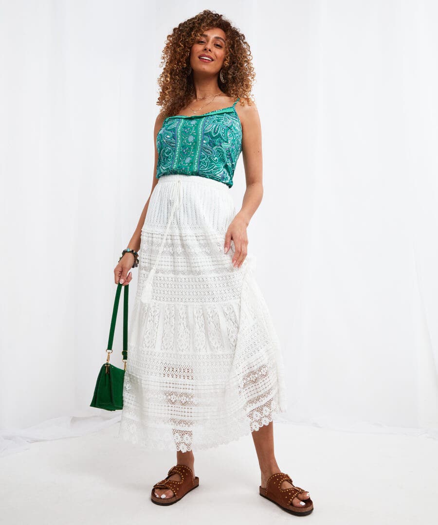 Sale Skirts | Women's Joe Browns Beautiful Lace Maxi Skirt White