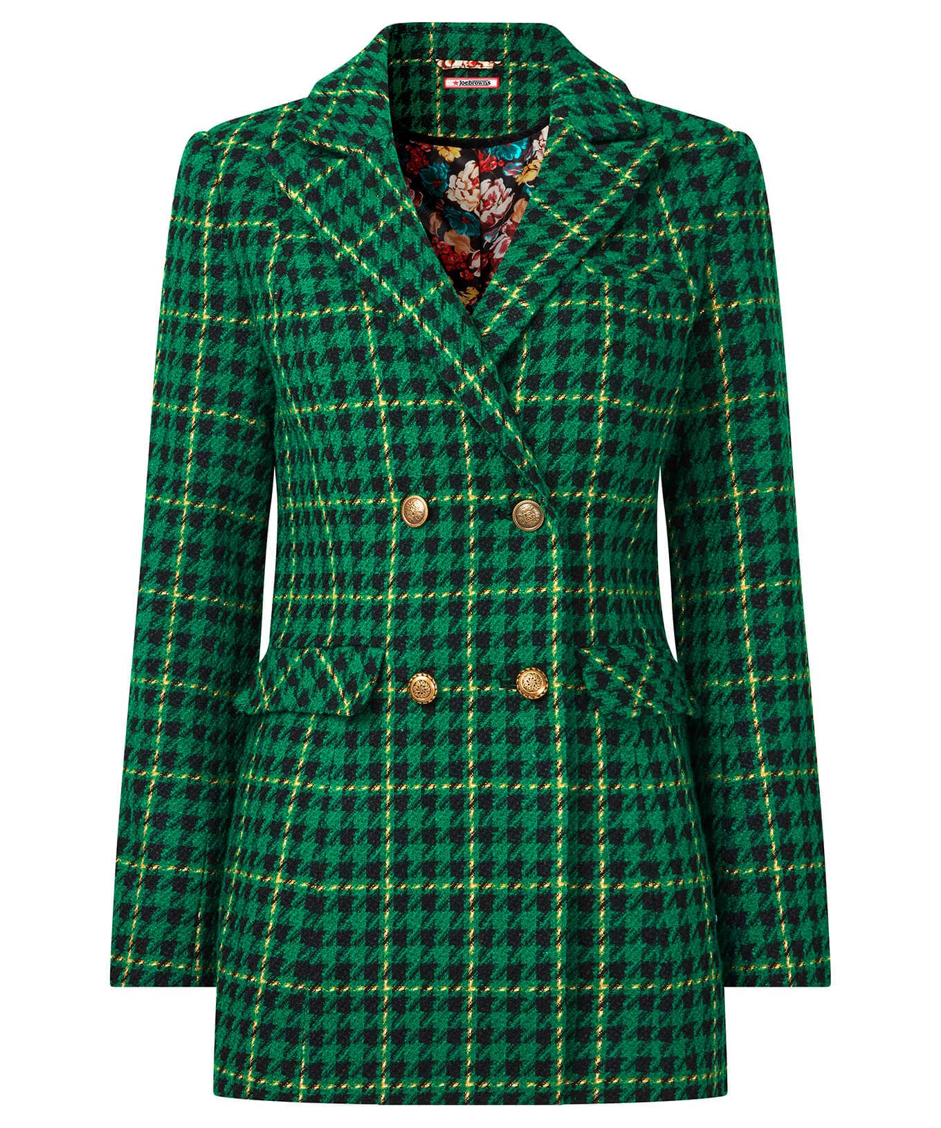 Waistcoats | Coats & Jackets | Shop Blazers | Sale Coats & Jacket | Women's | Women's | Women's | Women's Joe Browns Beautifully Bold Check Jacket Green