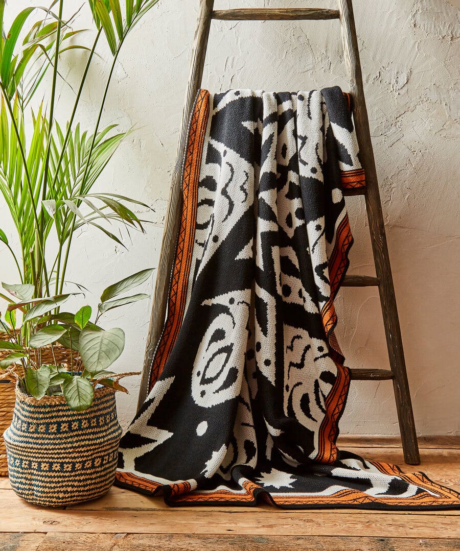 Living Room | Bedroom | Endless Sunsets | Floral Décor | Nature Décor | Cushions & Throws | Gifts | Home | Home | Home | Home | Home | Home | Women's Joe Browns Beautifully Geo Reversible Knitted Throw Mono