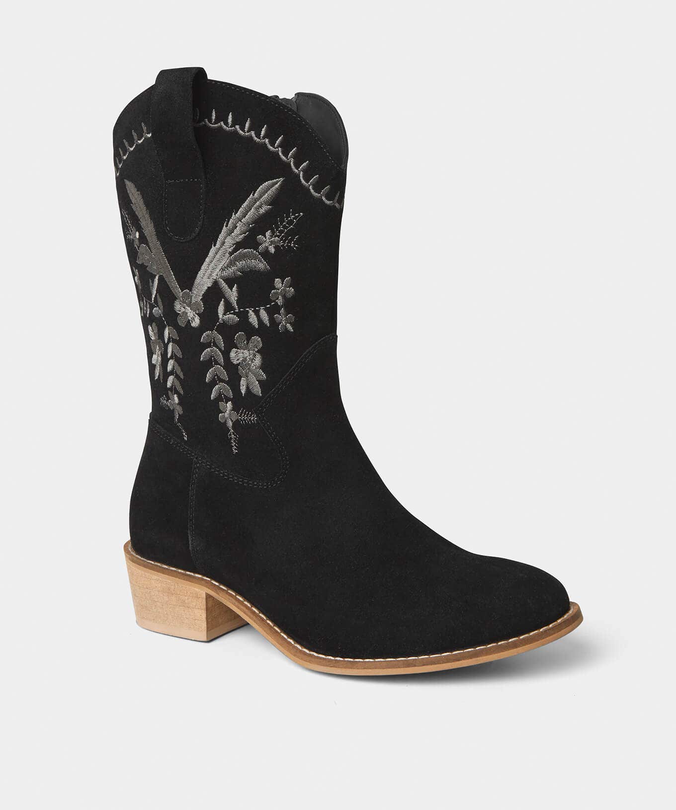 Knee High Boots | Ankle Boots | Boots & Shoes | Sale Boots & Shoes | Top Picks | Top Picks | Women's | Women's Joe Browns Belvedere Embroidered Suede Boots Black