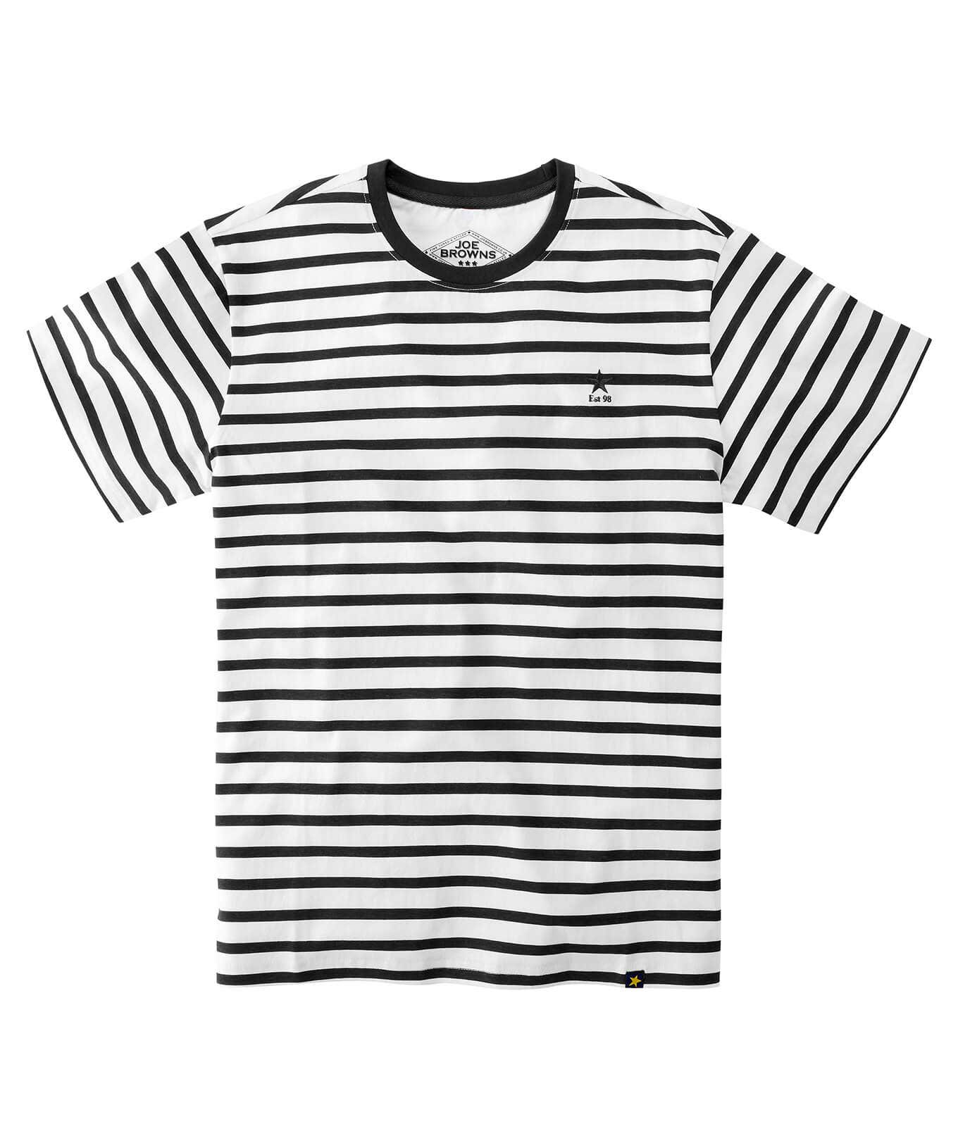 Shop Men's Collection | Plain Tops & T-Shirts | Layering Essentials | Tops & T-Shirts | Top Picks | Top Picks | Men，s | Men，s Joe Browns Beyond Basic Stripe Tee White/Charcoal