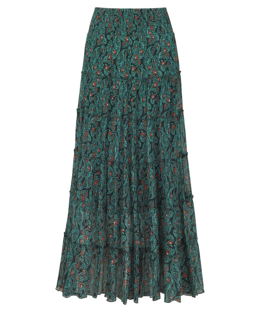 Shop Women's Collection | Occasion Outfits | Skirts | Sale Skirts | Top Picks | Top Picks | Women's | Women's Joe Browns Boho Days Beaded Skirt Green