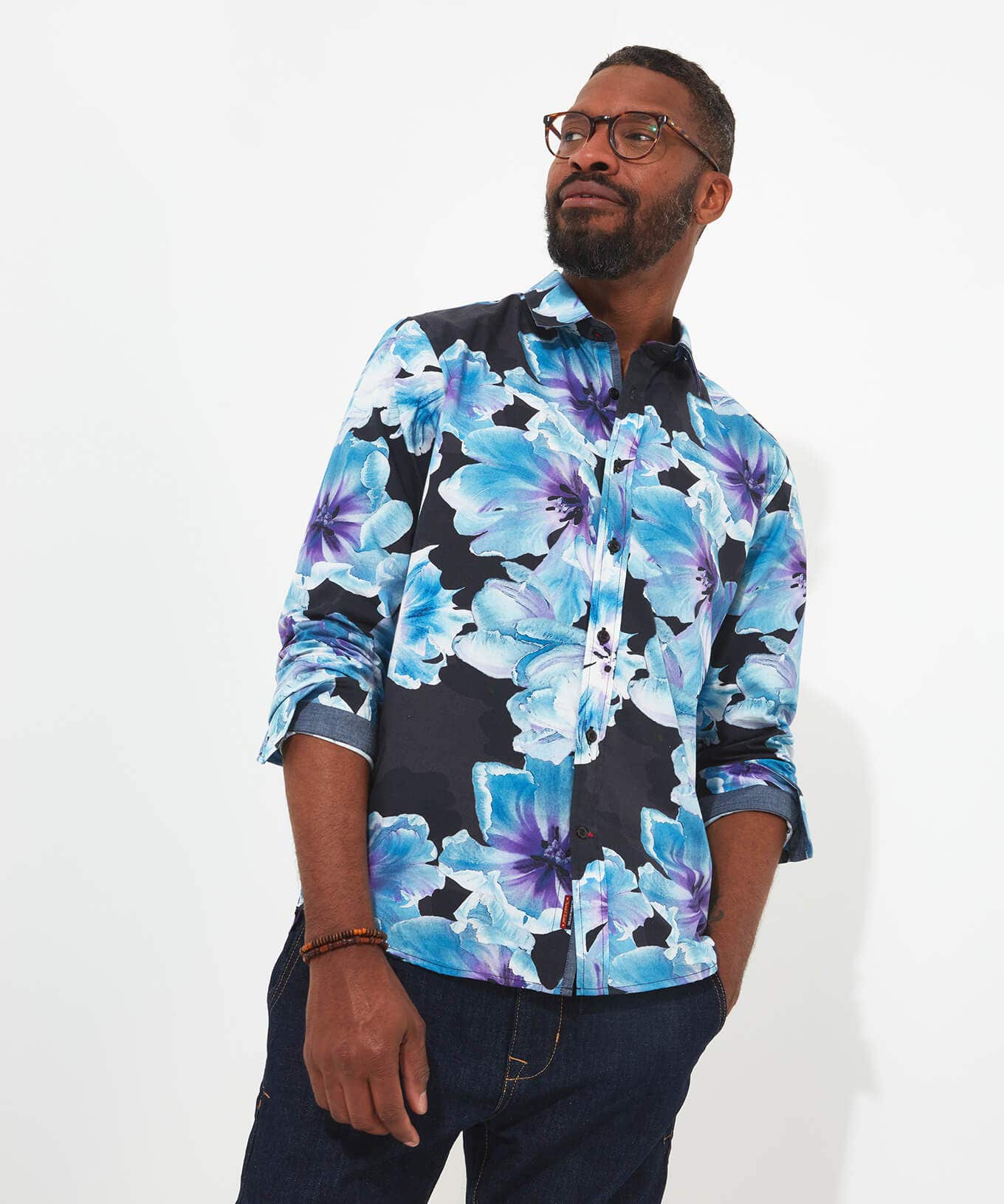 Shop Men's Collection | Funky Shirts | Shirts | Sale Shirts | Top Picks | Top Picks | Men，s | Men，s Joe Browns Bright And Bold Floral Shirt Black