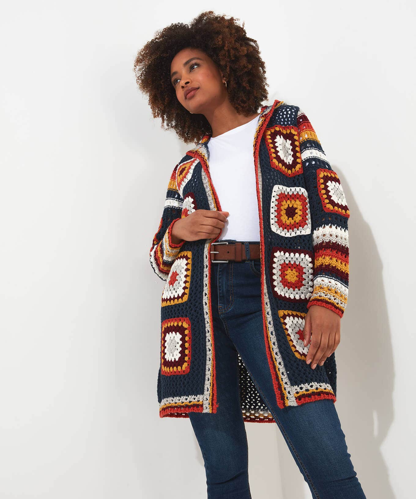 Shop Women's Collection | Cardigans & Coatigans | Sale Knitwear & Jumpers | Top Picks | Top Picks | Women's Joe Browns Captivating Crochet Cardigan Blue