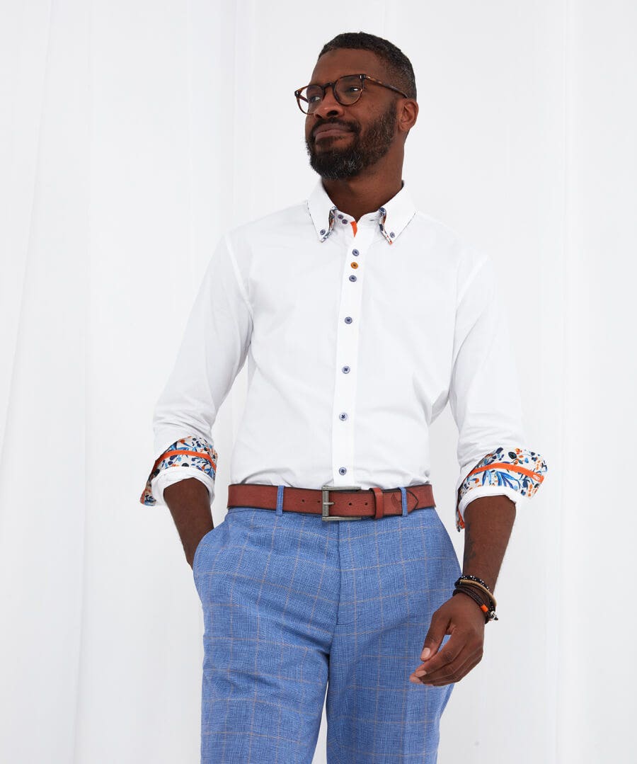 Shop Men's Collection | Work Shirts | Men's Tailoring | Shirts | Top Picks | Top Picks | Top Picks | Men，s Joe Browns Charismatic Double Collar Shirt White