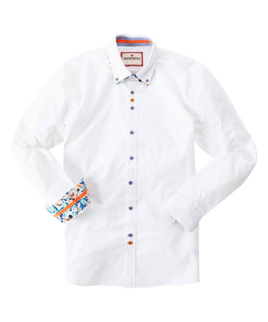 Shop Men's Collection | Work Shirts | Men's Tailoring | Shirts | Top Picks | Top Picks | Top Picks | Men，s Joe Browns Charismatic Double Collar Shirt White