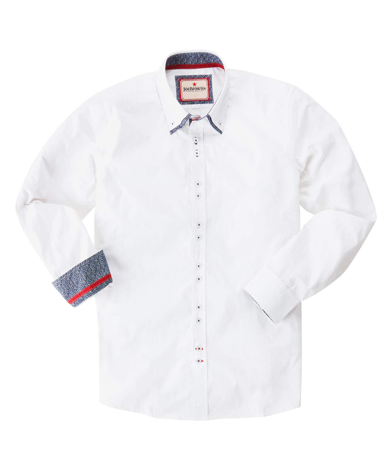 Shop Men's Collection | Work Shirts | Men's Tailoring | Shirts | Sale Shirts | Top Picks | Top Picks | Top Picks | Men，s | Men，s Joe Browns Charming Double Collar Shirt White