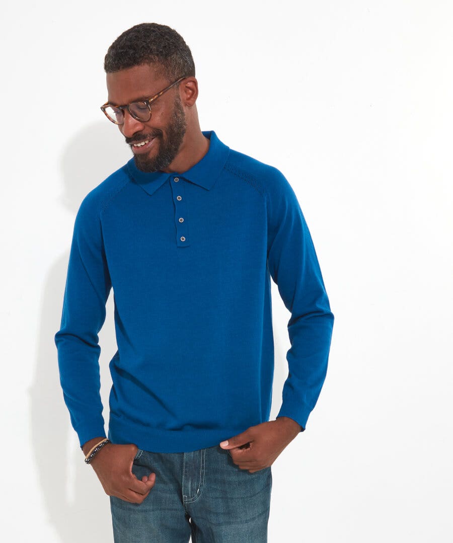 Shop Men's Collection | Knitwear & Jumpers | Tops & T-Shirts | Sale Knitwear & Jumpers | Top Picks | Men，s | Men，s | Men，s Joe Browns Classic and Cool Knitted Polo Blue