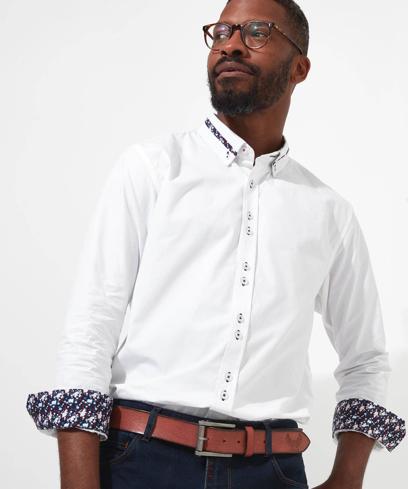 Shop Men's Collection | Work Shirts | Men's Tailoring | Shirts | Top Picks | Top Picks | Top Picks | Men，s Joe Browns Cool Collar Shirt White