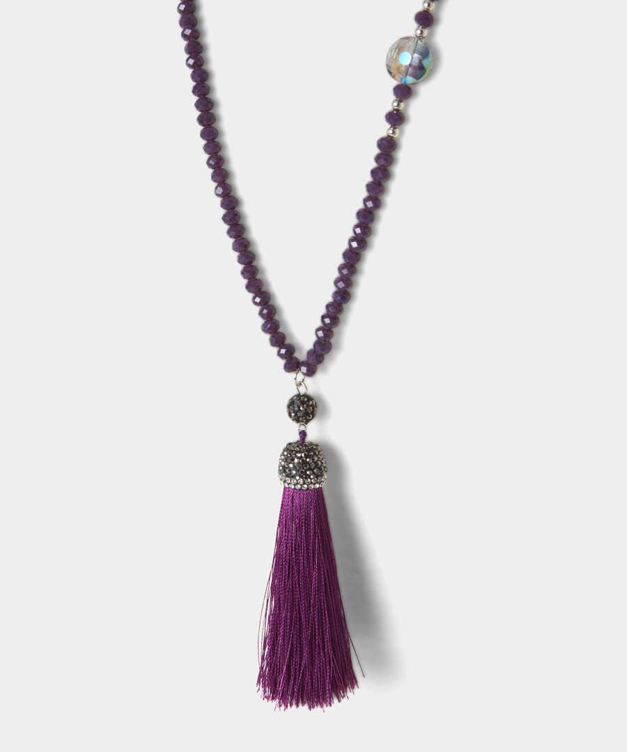 Accessories & Jewellery | Sale Accessories & Jewellery | Women's | Women's Joe Browns Dazzle Me Tassel Necklace Purple / Silver Grey