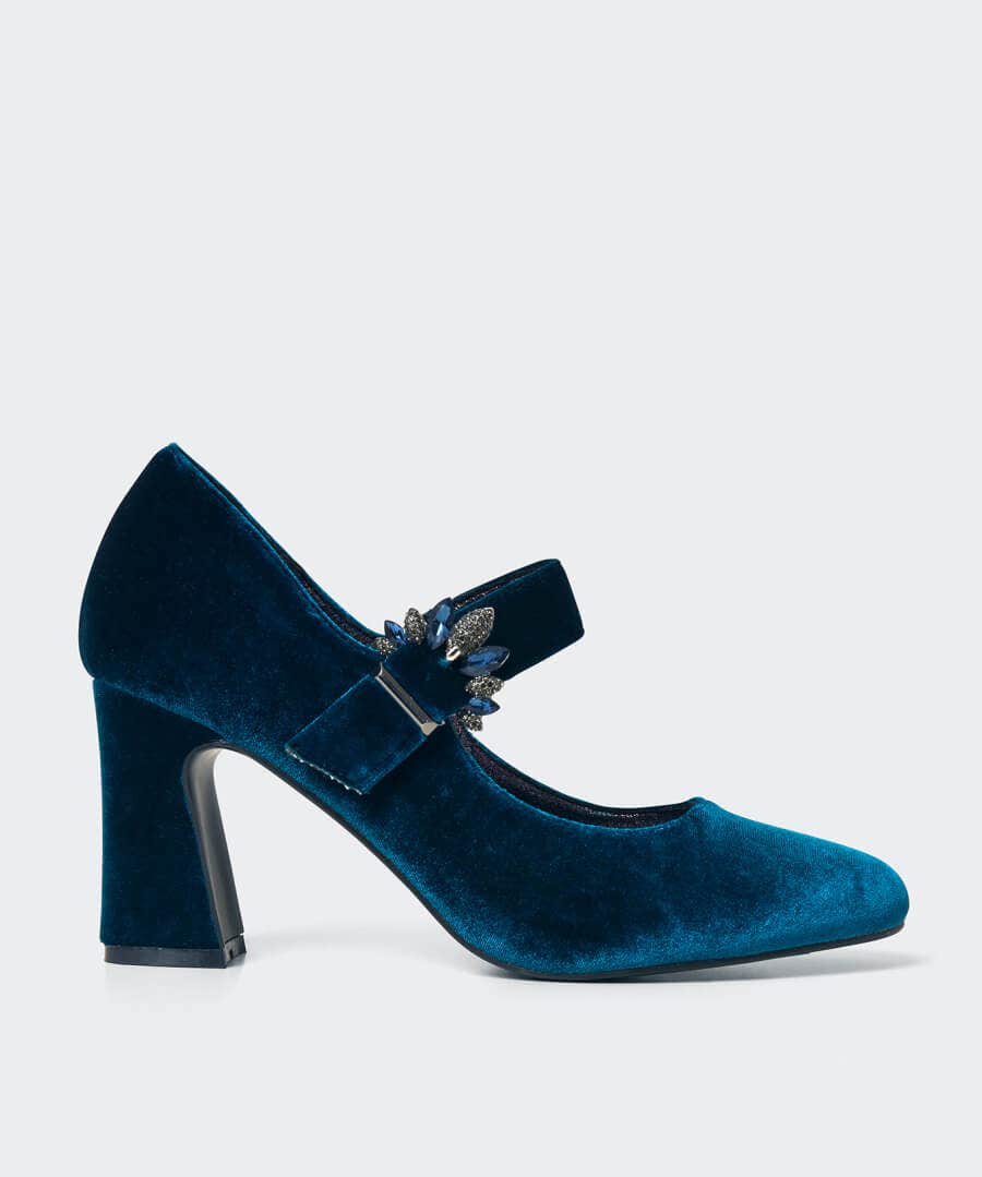 Party Footwear | Gifts | Boots & Shoes | Sale Boots & Shoes | Top Picks | Women's | Women's | Women's Joe Browns Deco Decadence Velvet Shoes Midnight