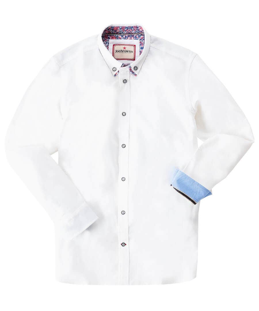 Shop Men's Collection | Work Shirts | Men's Tailoring | Shirts | Top Picks | Top Picks | Top Picks | Men，s Joe Browns Delightful Double Collar Shirt White