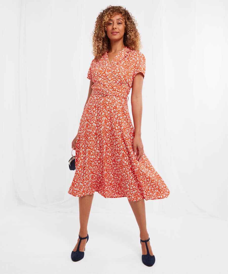 Sale Dresses | Women's Joe Browns Elouise Tea Dress Red / Multi