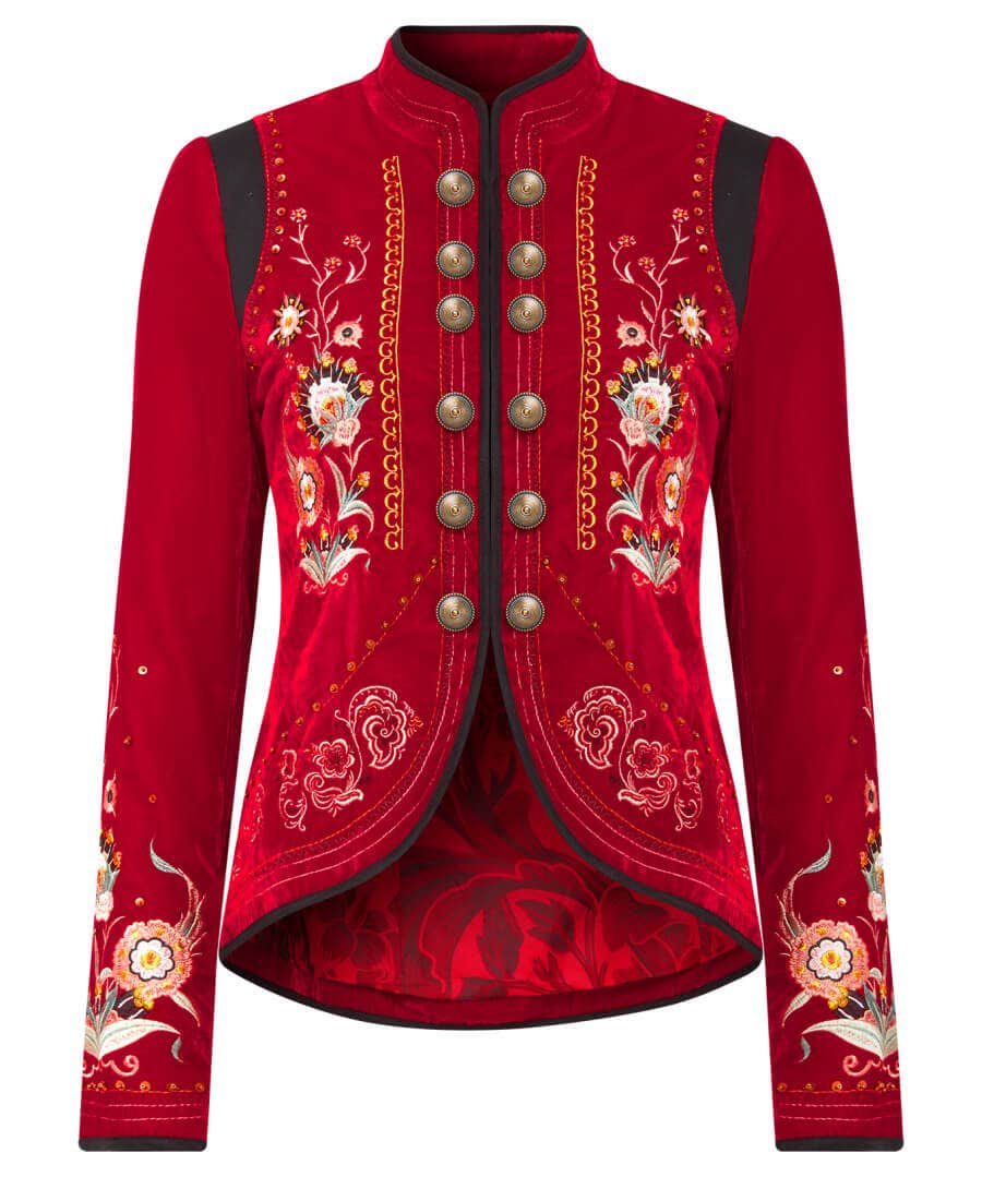 Shop Blazers | Sale Coats & Jacket | Women's | Women's Joe Browns Enchanting Embroide Jacket Red