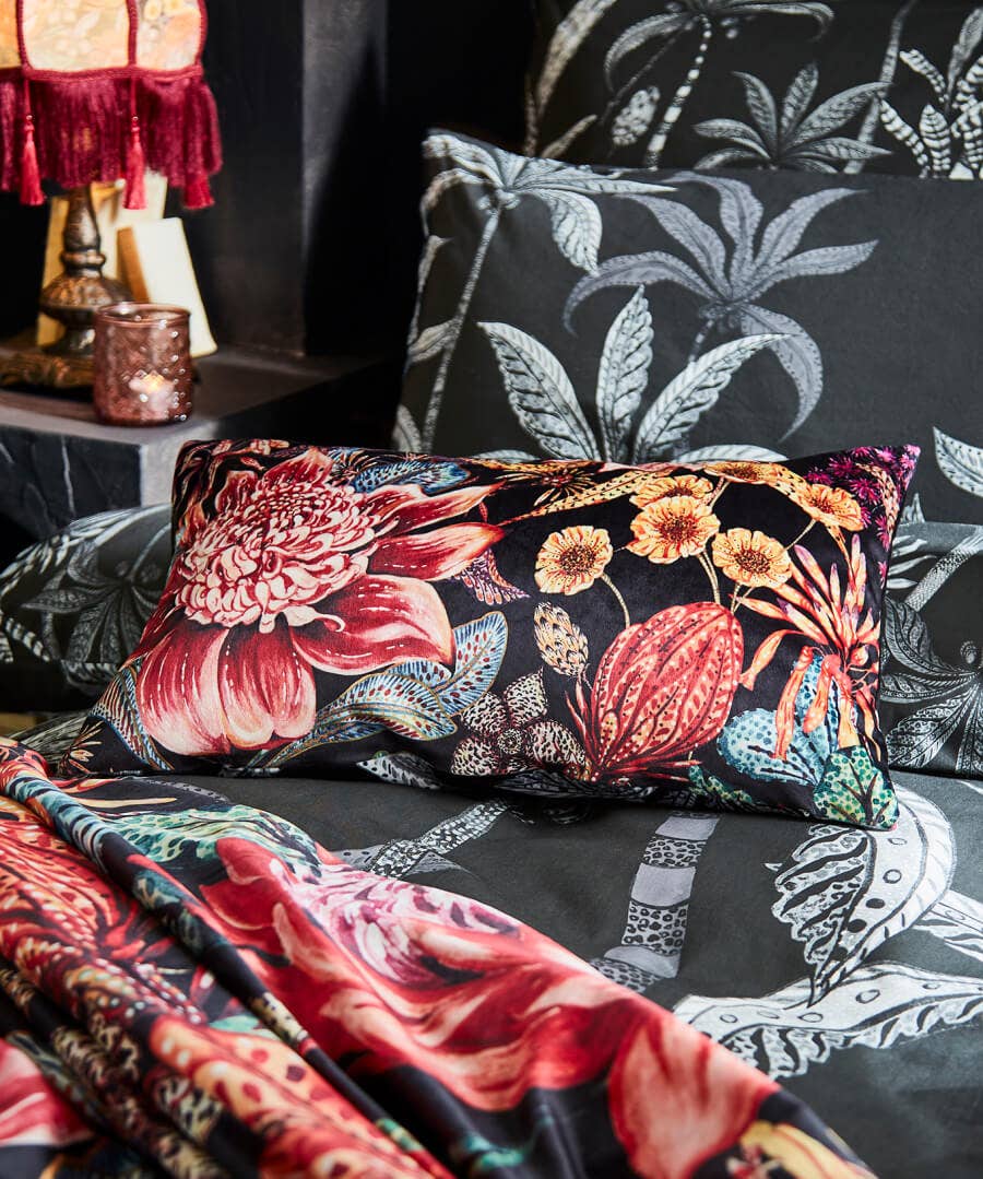 Living Room | Bedroom | Endless Sunsets | Floral Décor | Nature Décor | Cushions & Throws | Home | Home | Home | Home | Home | Home Joe Browns Endless Sunsets Reversible Cushion Black