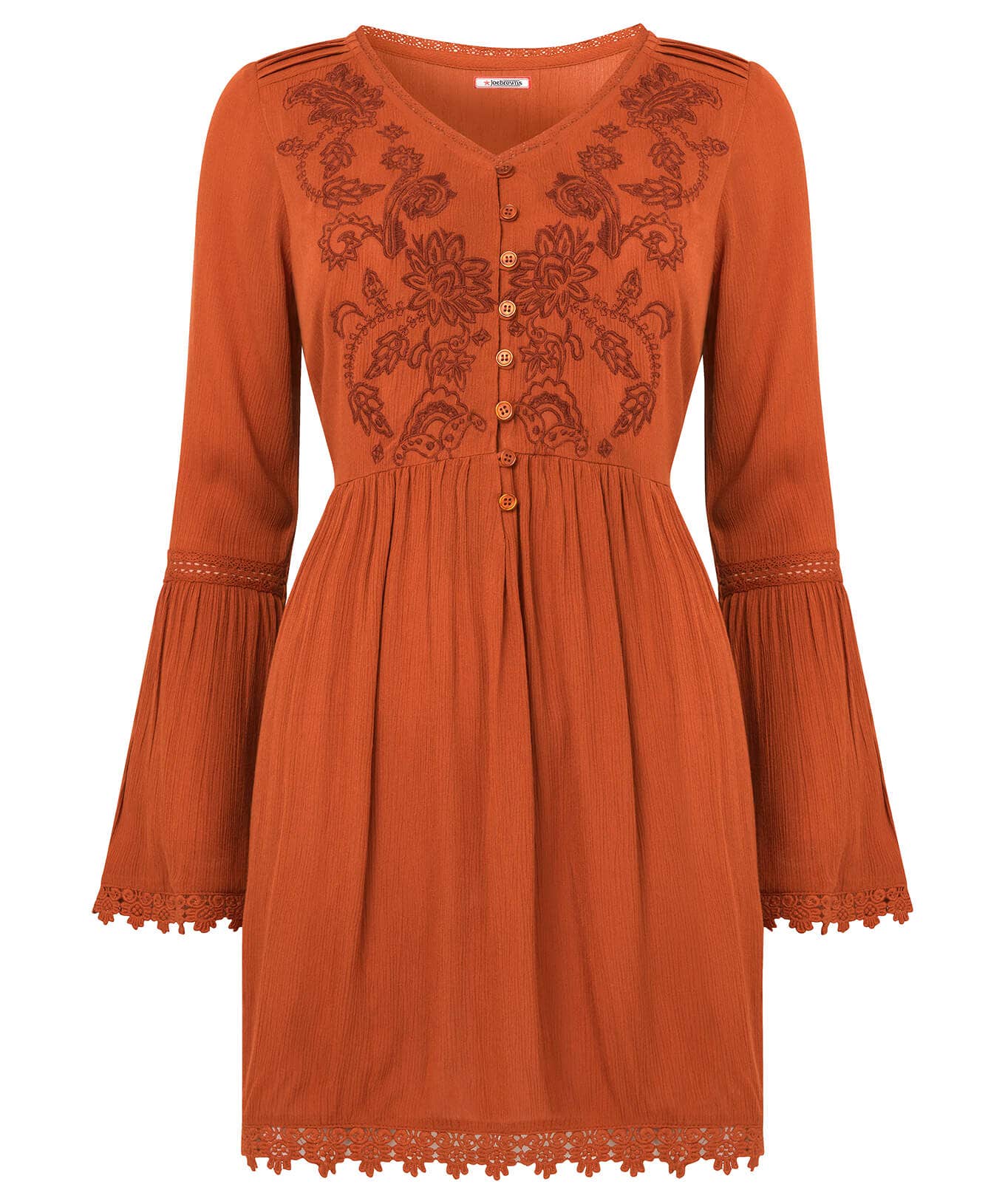 Shop Women's Collection | Tops, Tunics & Blouses | Sale Tops, Tunics & Blouses | Top Picks | Women's | Women's Joe Browns Ever So Pretty Embroidered Tunic Top Orange