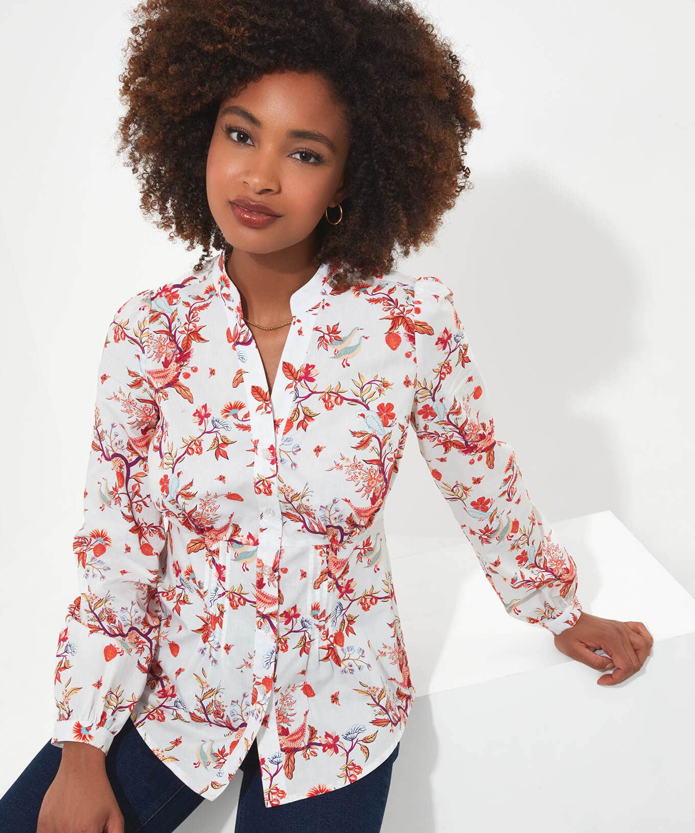 Tops, Tunics & Blouses | Sale Tops, Tunics & Blouses | Women's | Women's Joe Browns Exotic Birds Shirt White