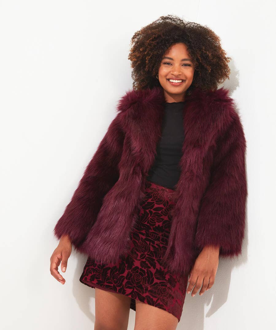 Shop Women's Collection | Occasion Outfits | Gifts | Coats & Jackets | Sale Coats & Jacket | Top Picks | Top Picks | Women's | Women's | Women's Joe Browns Fabulous Faux Fur Coat Berry