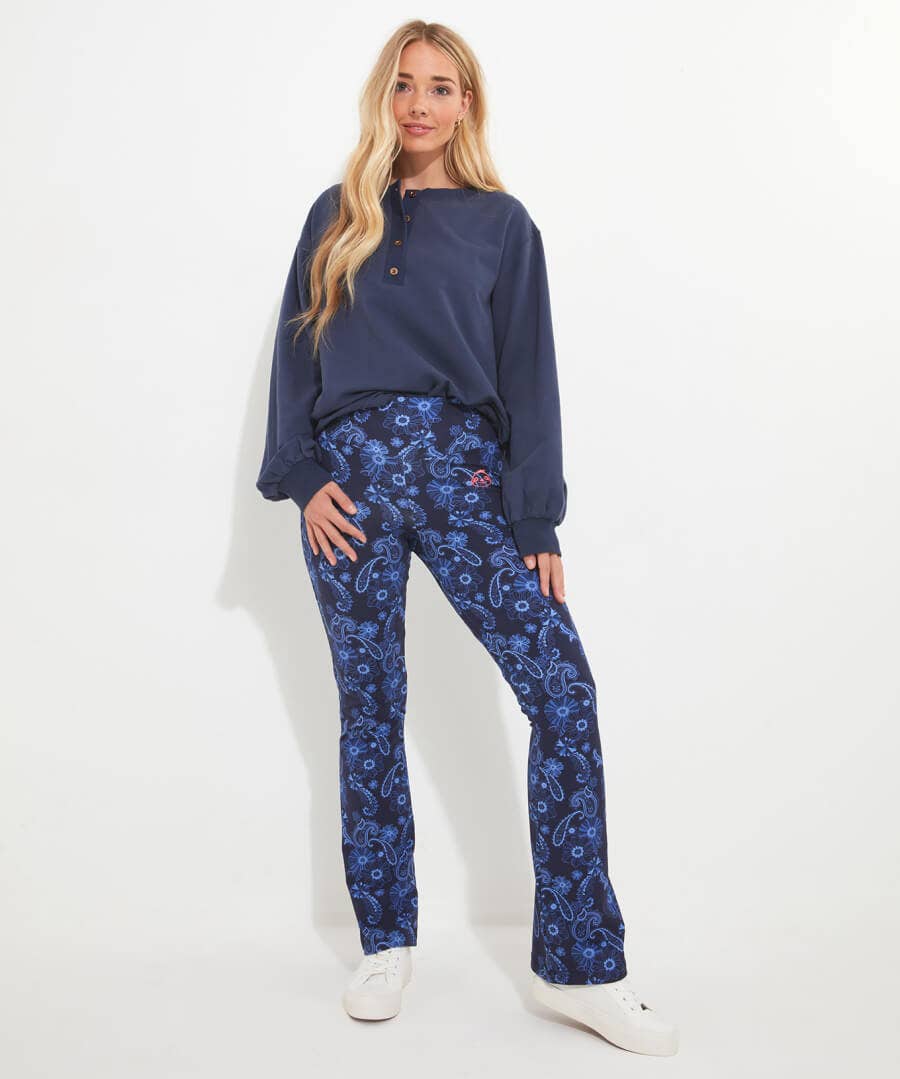 Pyjamas & Loungewear | Activewear | Jeans & Trousers | Sale Pyjamas & Loungewear | Sale Jeans & Trousers | Women's | Women's | Women's | Women's | Women's Joe Browns Fabulous Floral Flares Blue