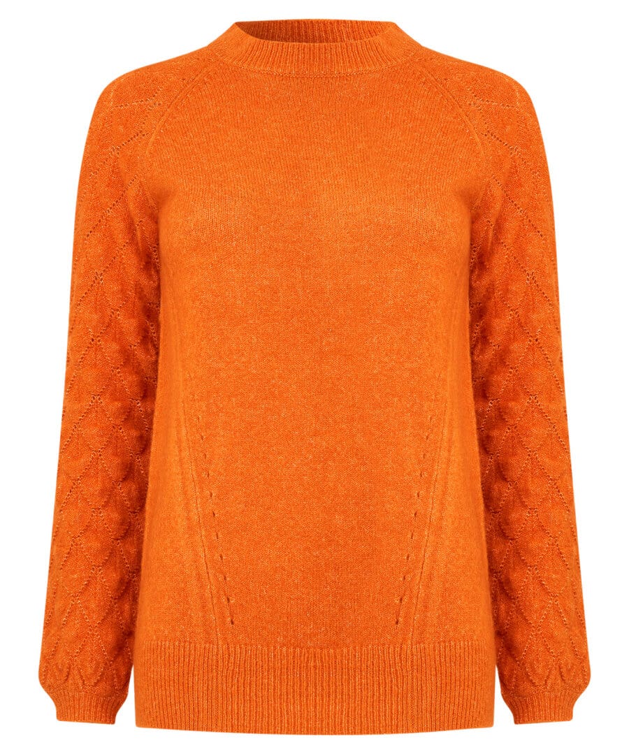 Cardigans & Coatigans | Sale Knitwear & Jumpers | Top Picks | Women's Joe Browns Fancy Sleeve Jumper Orange / Winter White