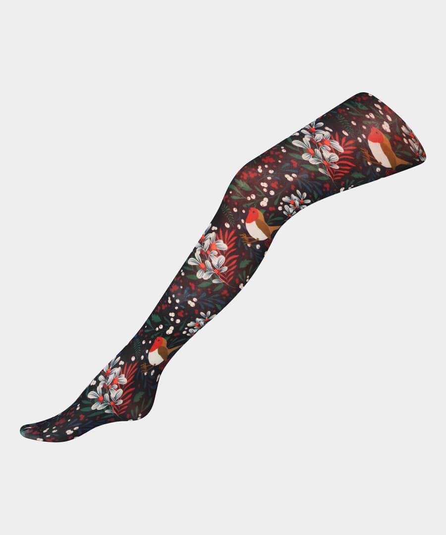 Gifts | Accessories & Jewellery | Half Price Christmas Styles | Sale Accessories & Jewellery | Women's | Women's | Women's | Women's Joe Browns Festive Robin Tights Black Multi