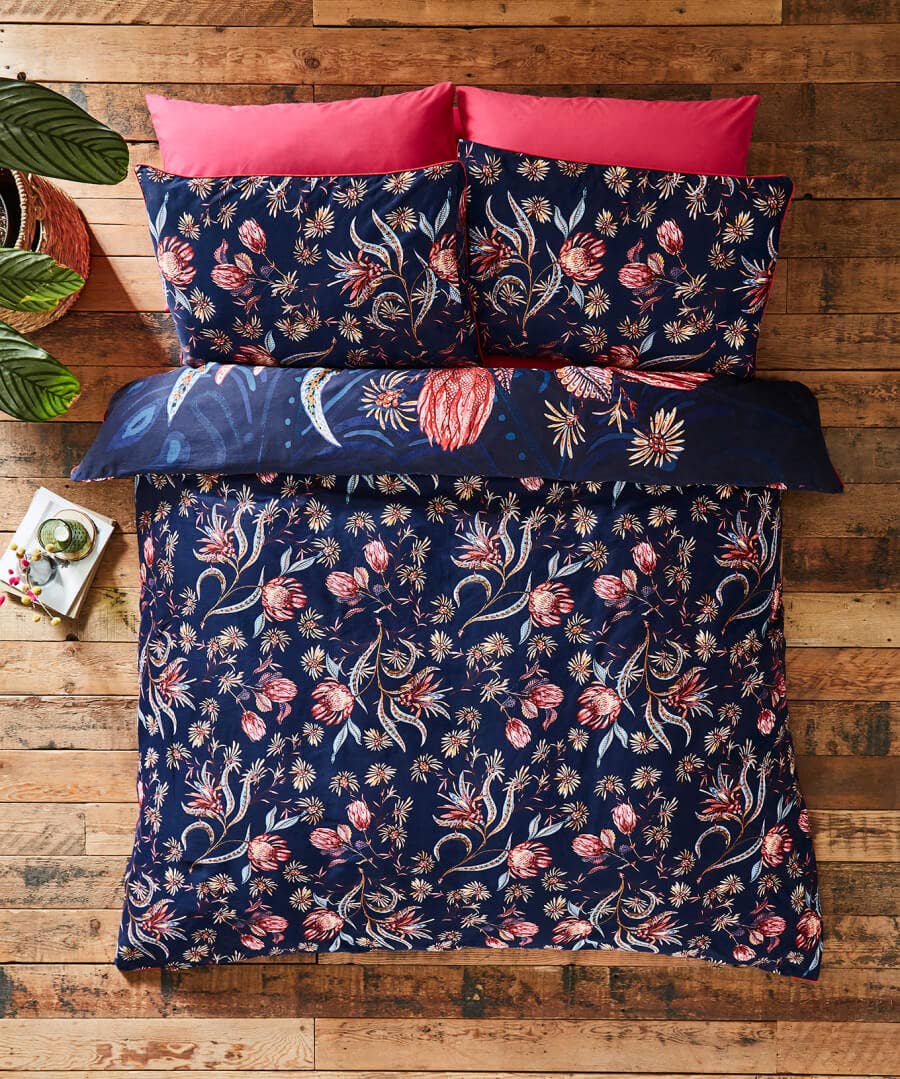 Bedroom | Endless Sunsets | Floral Décor | Nature Décor | Bedding | Home | Home | Home | Home | Home Joe Browns Flamboyant Florals Reversible Bed Set Navy