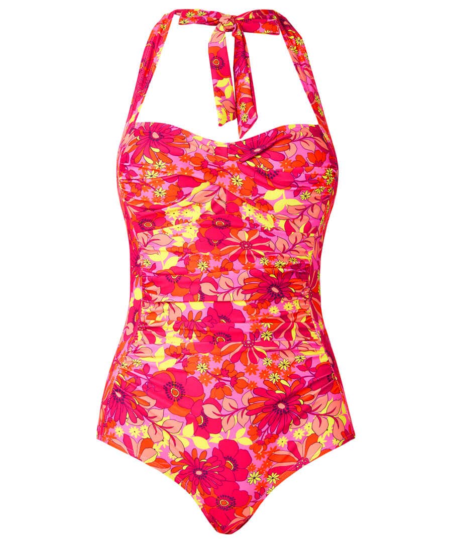 Sale Swimwear | Women's Joe Browns Floral Festival Retro Swimsuit Pink Multi