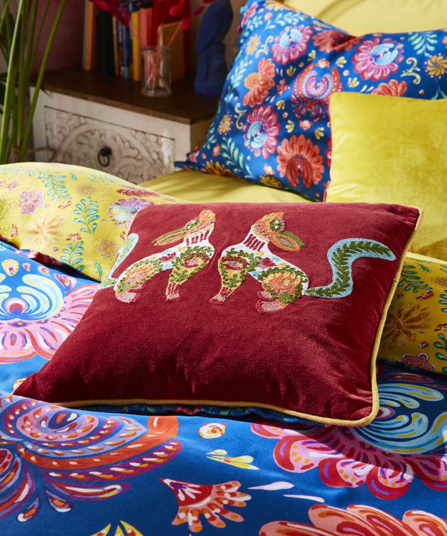 Nature Décor | Animal Décor | Cushions & Throws | Sale Cushions & Throws | Home | Home | Home | Home Joe Browns Folk Fox Crewel Work Cushion Multi