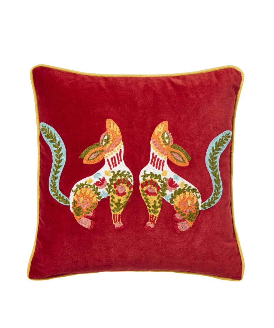 Nature Décor | Animal Décor | Cushions & Throws | Sale Cushions & Throws | Home | Home | Home | Home Joe Browns Folk Fox Crewel Work Cushion Multi