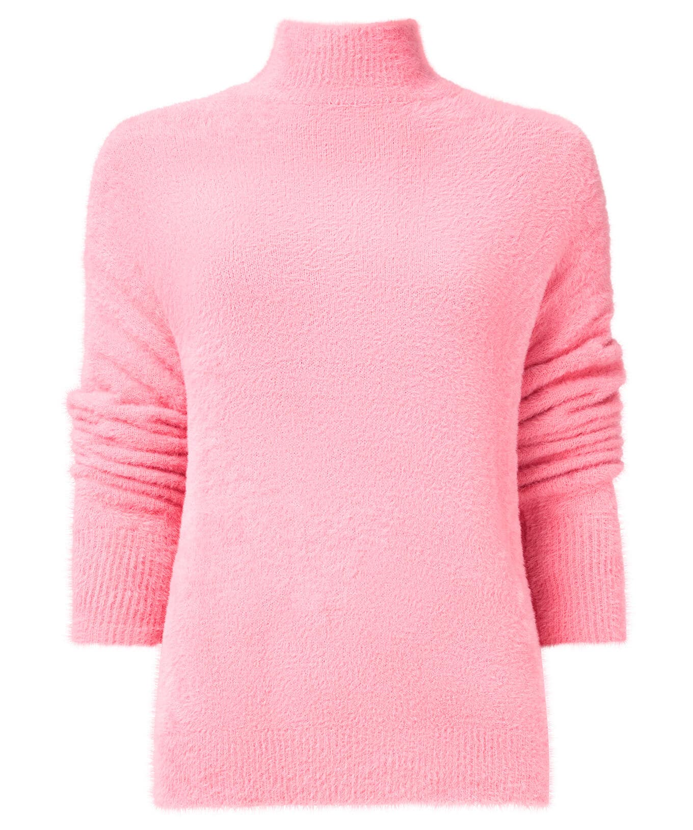 Shop Women's Collection | Cardigans & Coatigans | Sale Knitwear & Jumpers | Top Picks | Top Picks | Women's Joe Browns Fun and Fluffy High Neck Jumper Pink