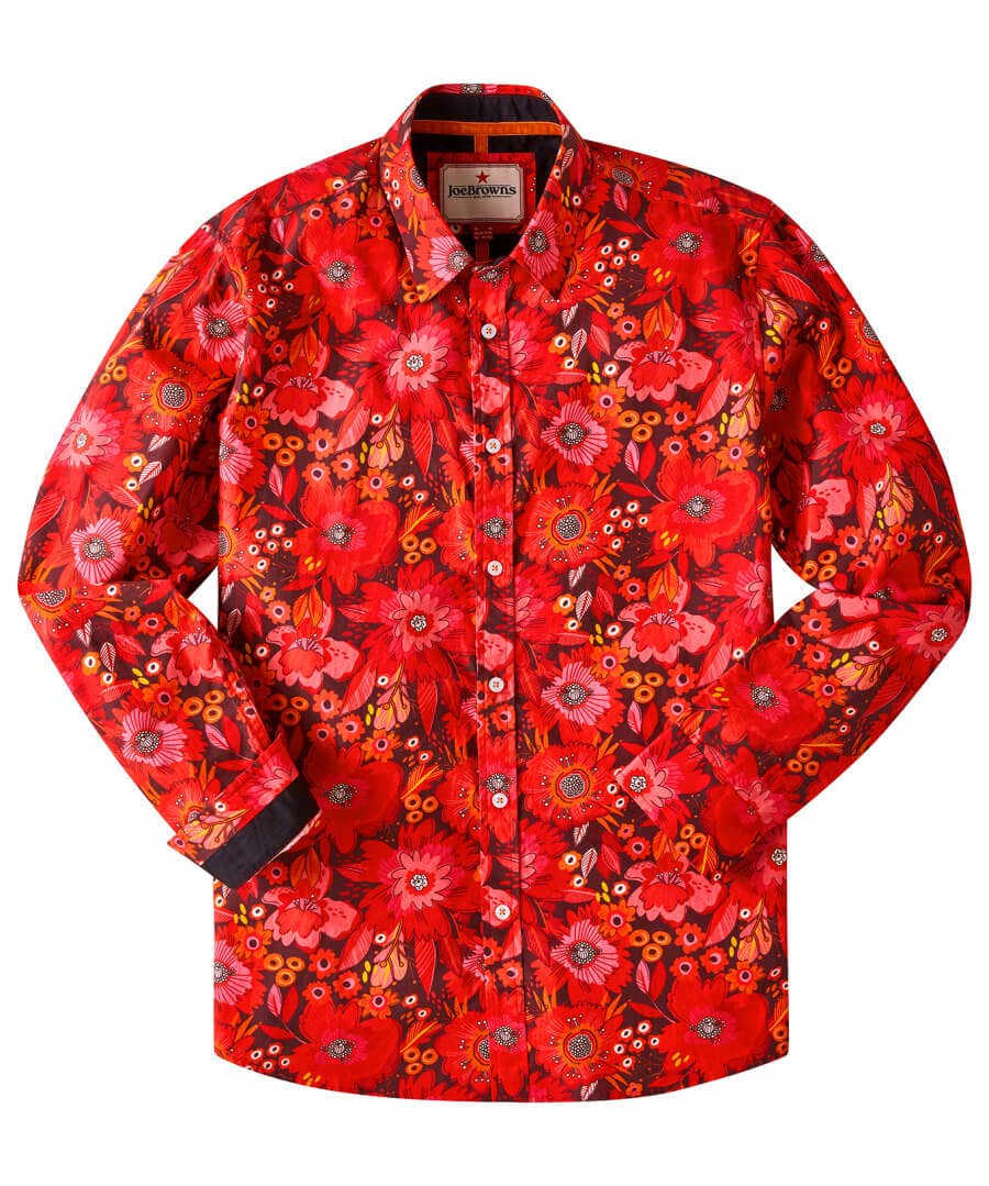 Shop Men's Collection | Funky Shirts | Men's Partywear | Shirts | Top Picks | Top Picks | Top Picks | Men，s Joe Browns Funky Floral Shirt Red