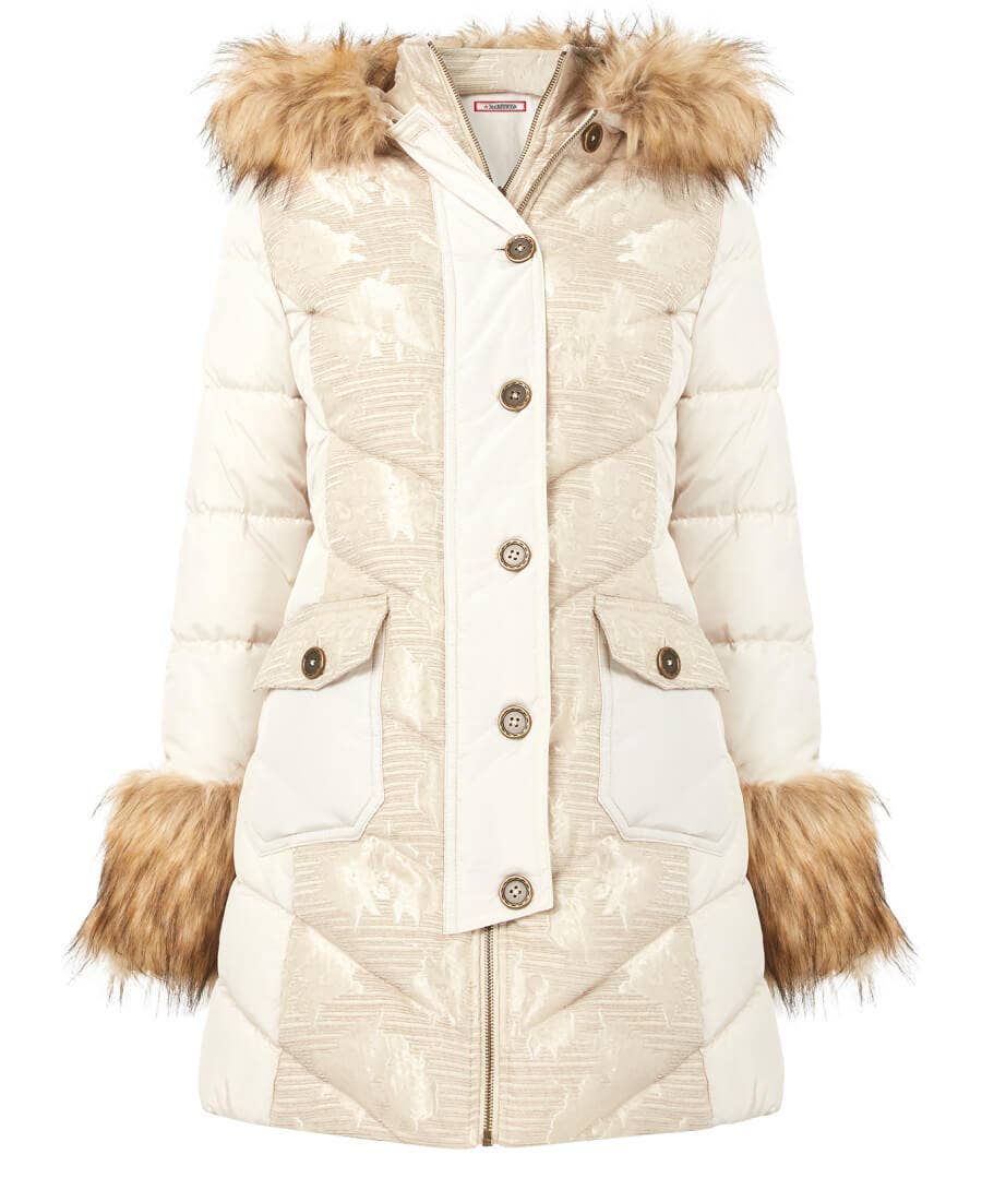 Shop Women's Collection | Coats & Jackets | Top Picks | Women's Joe Browns Fur Trim Puffa Coat Cream