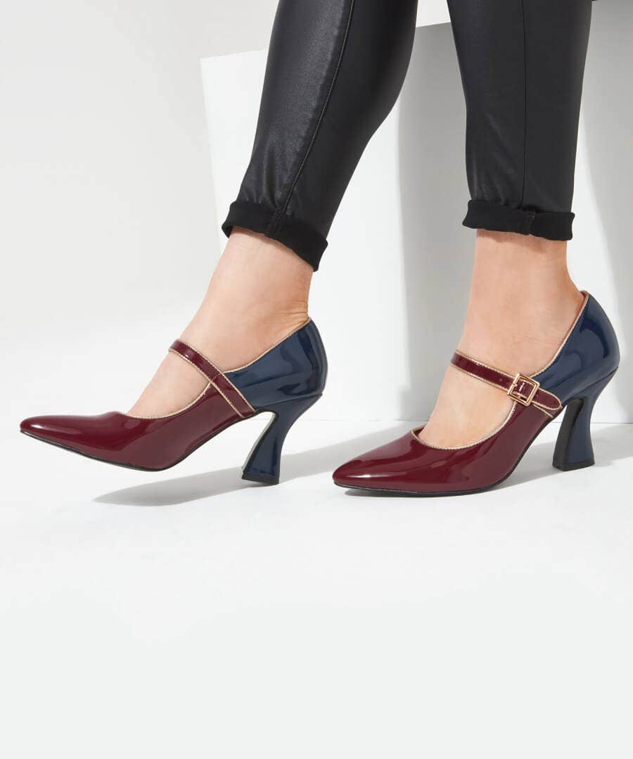 Party Footwear | Boots & Shoes | Sale Boots & Shoes | Top Picks | Women's | Women's Joe Browns Game Changer Patent Shoes Claret/Navy