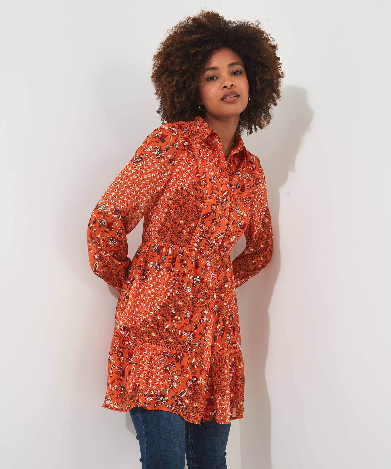 Tops, Tunics & Blouses | Sale Tops, Tunics & Blouses | Women's | Women's Joe Browns Golden Sunset Tunic Dress Orange