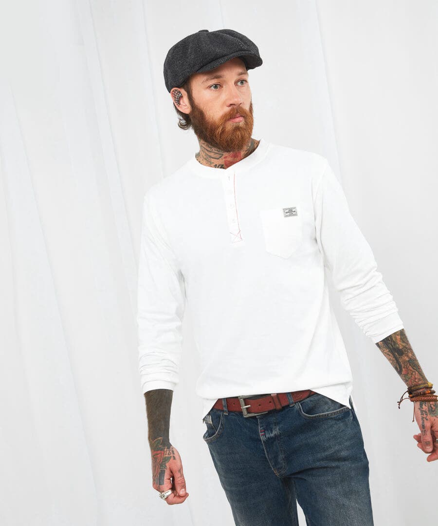 Plain Tops & T-Shirts | Henley Tops | Hoodies & Sweatshirts | Layering Essentials | Tops & T-Shirts | Top Picks | Men，s | Men，s | Men，s | Men，s Joe Browns Got Your Back Henley White