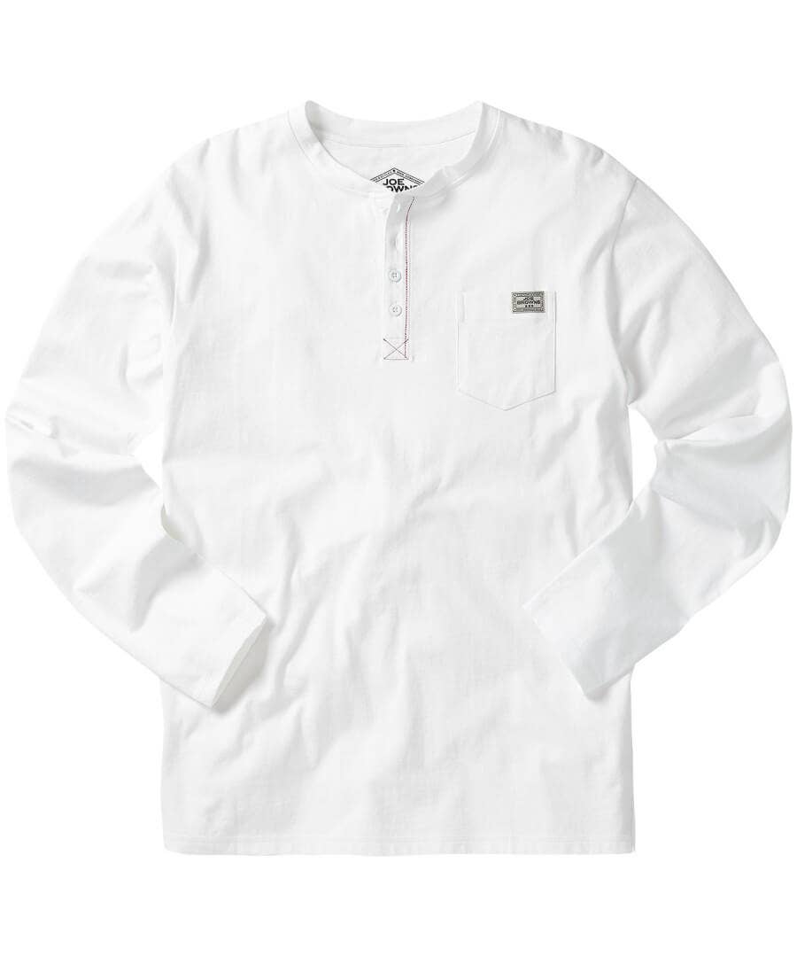 Plain Tops & T-Shirts | Henley Tops | Hoodies & Sweatshirts | Layering Essentials | Tops & T-Shirts | Top Picks | Men，s | Men，s | Men，s | Men，s Joe Browns Got Your Back Henley White