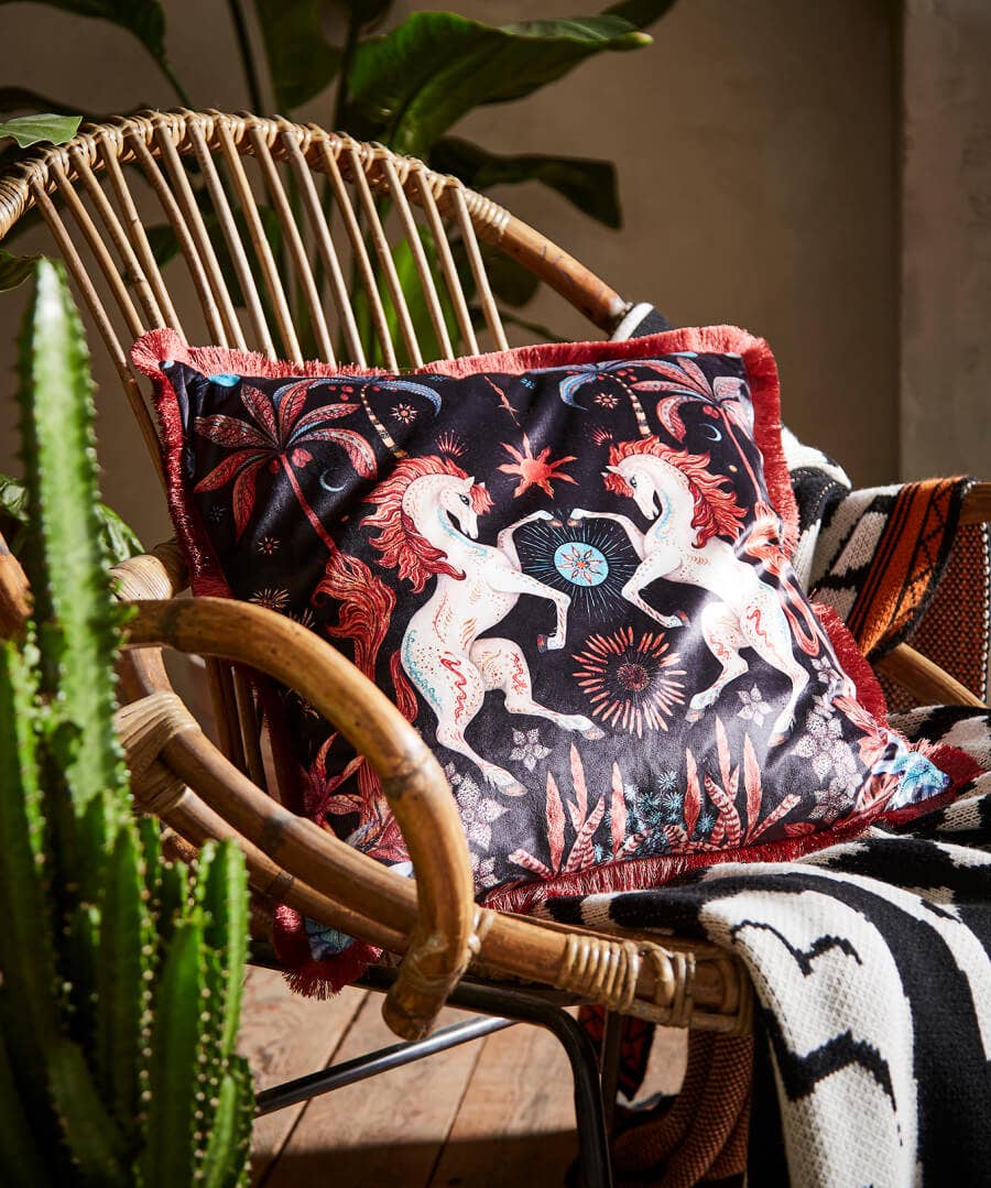 Living Room | Bedroom | Endless Sunsets | Nature Décor | Animal Décor | Cushions & Throws | Home | Home | Home | Home | Home | Home Joe Browns Hypnotic Horses Reversible Cushion Multi