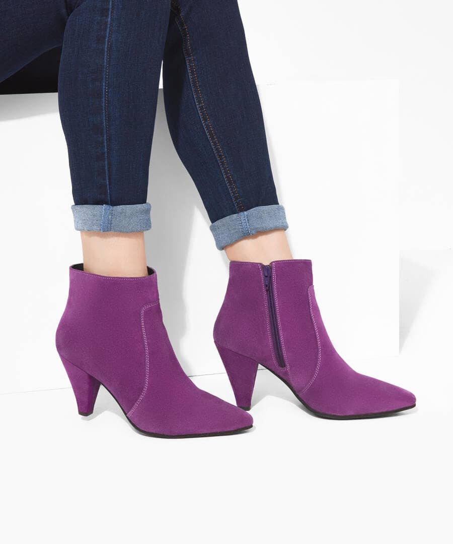 Knee High Boots | Ankle Boots | Party Footwear | Boots & Shoes | Top Picks | Top Picks | Top Picks | Women's Joe Browns I'm Obsessed Suede Bootees Violet / Black