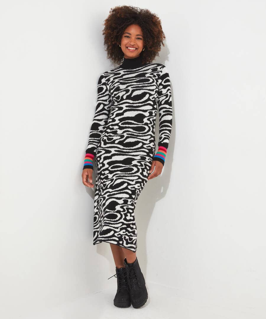 Shop Women's Collection | Cardigans & Coatigans | Top Picks | Top Picks Joe Browns In A Swirl Jumper Dress Mono