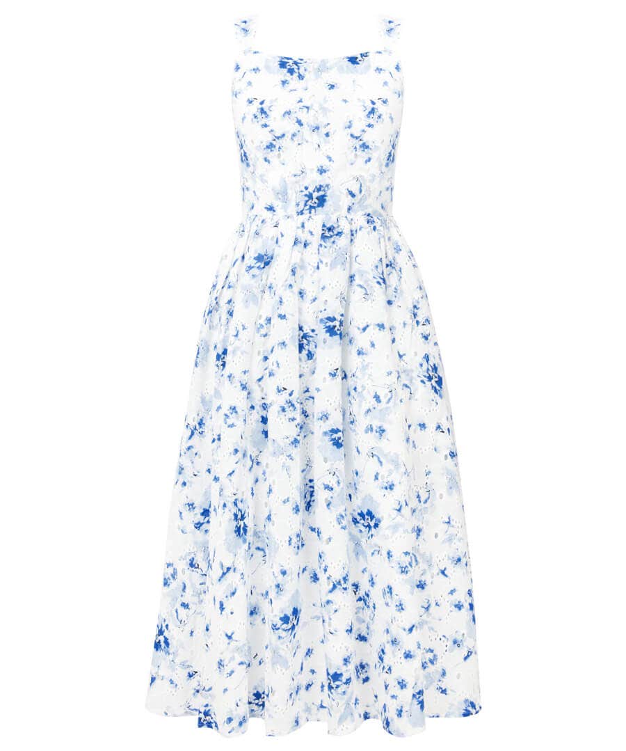 Sale Dresses | Women's Joe Browns Kiera Broderie Dress Blue