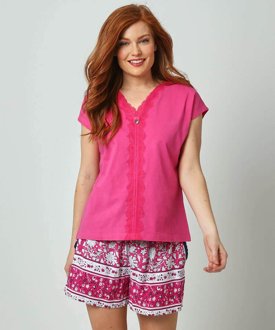 Sale Pyjamas & Loungewear | Women's Joe Browns Lacey Lounge Top Pink