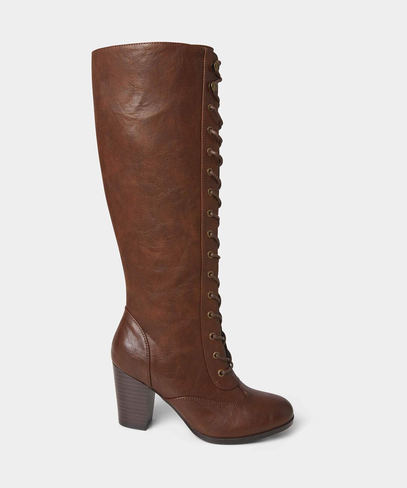 Knee High Boots | Boots & Shoes | Top Picks | Women's Joe Browns Louis Street Lace Up Boots Rich Brown