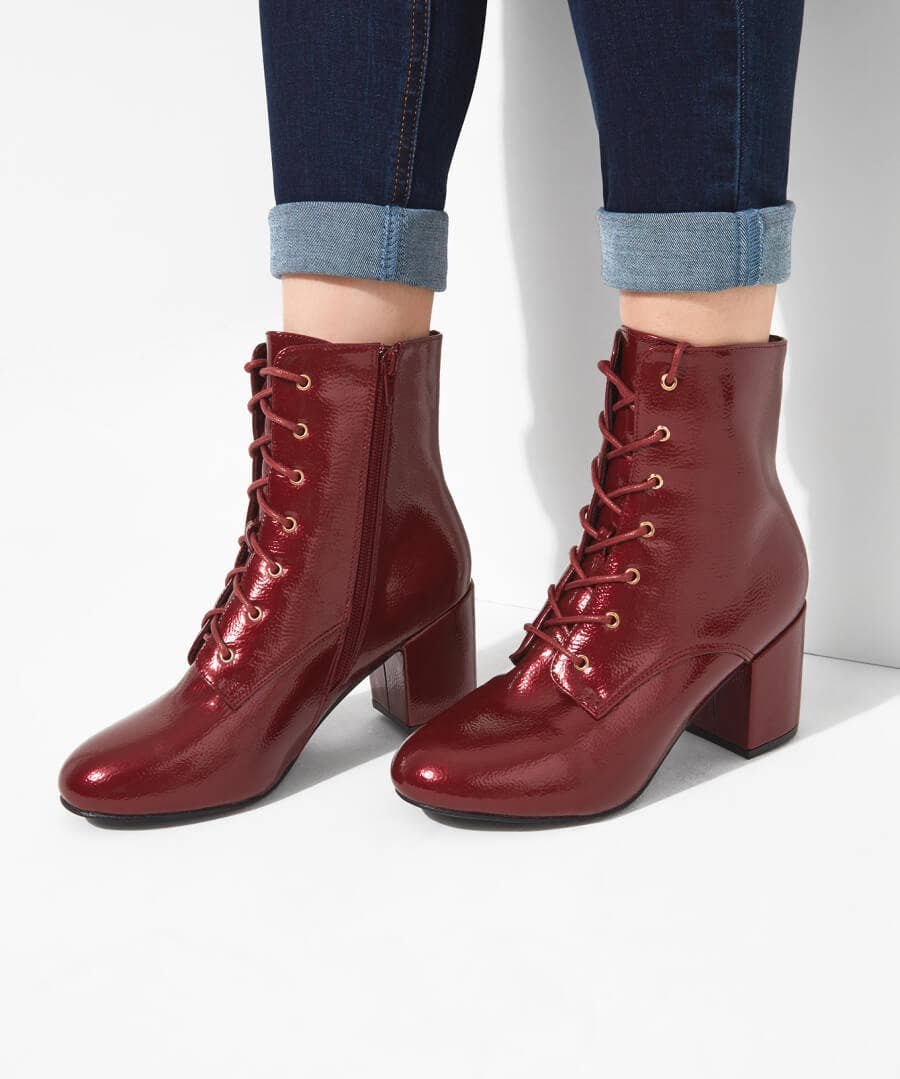 Knee High Boots | Ankle Boots | Party Footwear | Boots & Shoes | Top Picks | Top Picks | Top Picks | Women's Joe Browns Love Letter Patent Boots Red