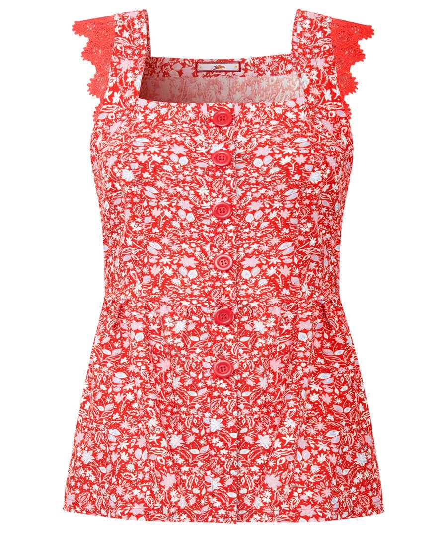 Sale Tops, Tunics & Blouses | Women's Joe Browns Lovely Lace Trim Top Coral