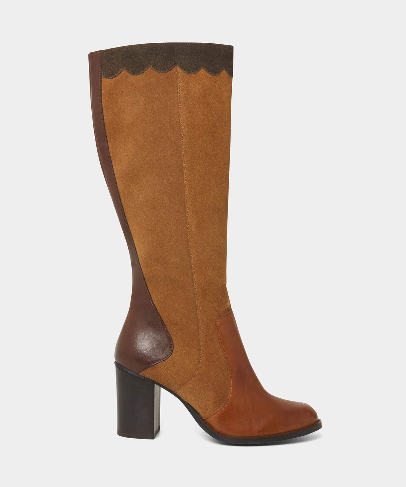 Knee High Boots | Boots & Shoes | Top Picks | Women's Joe Browns Made You Look Suede Leather Boots Tan Multi